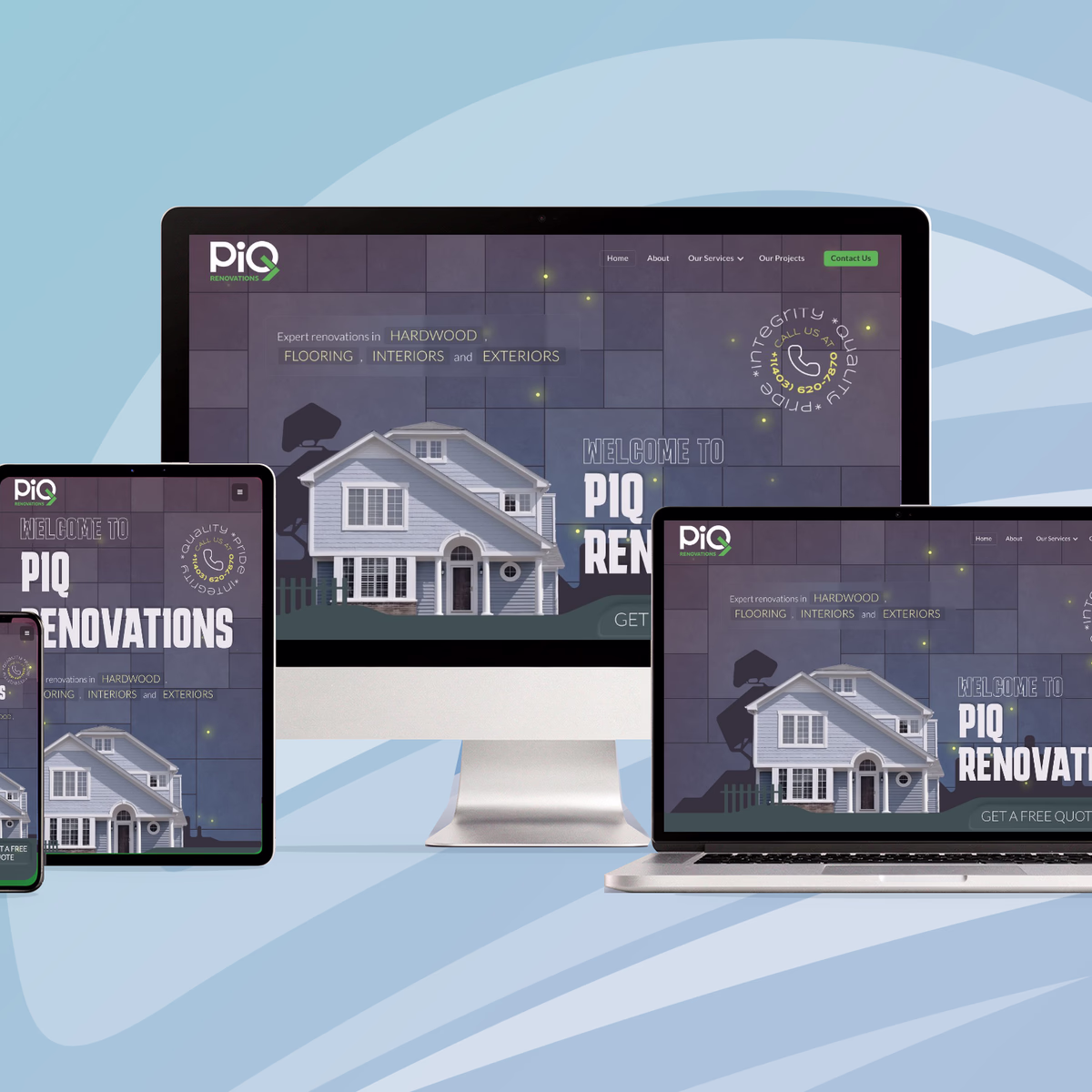 PIQ Renovations Responsive Website