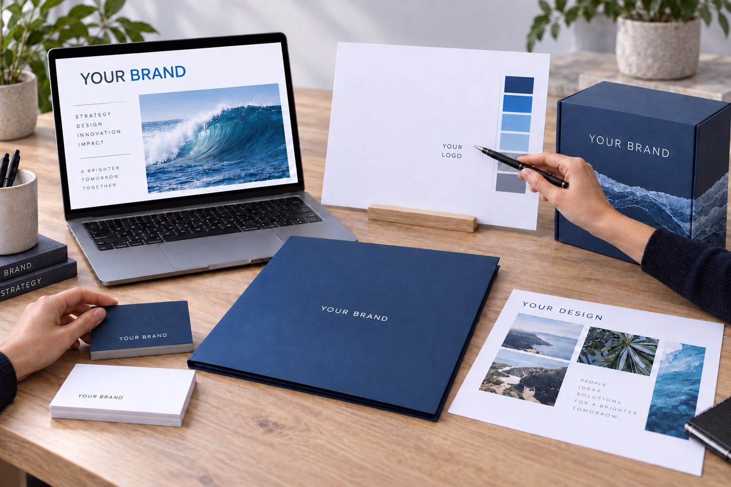 Brand identity presentation, logo proof, packaging and printed design samples — Source Select.