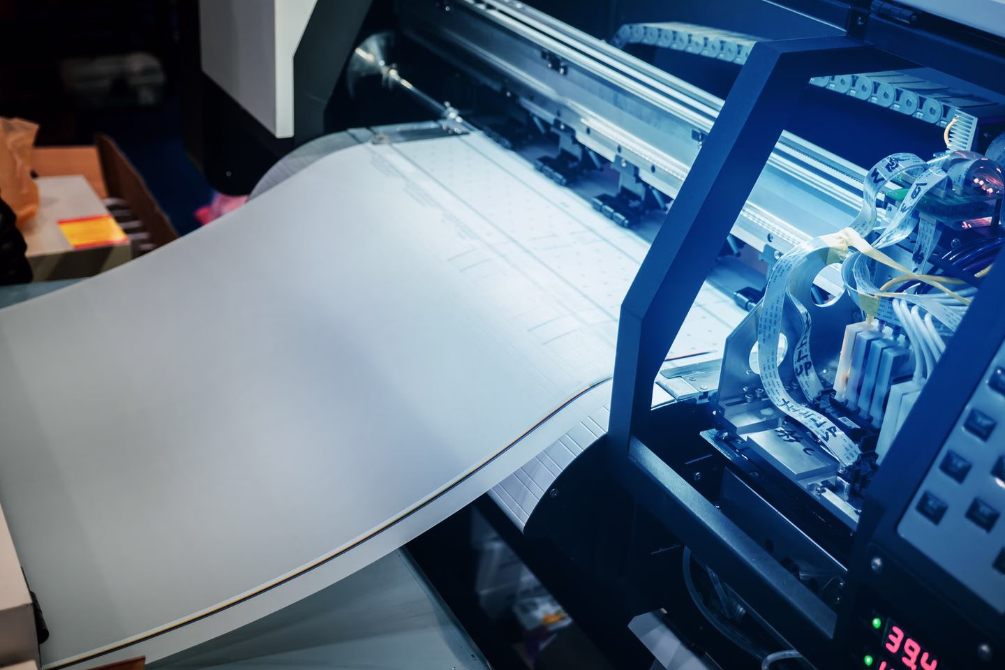 Direct-to-film printer producing printed transfer film — Source Select.