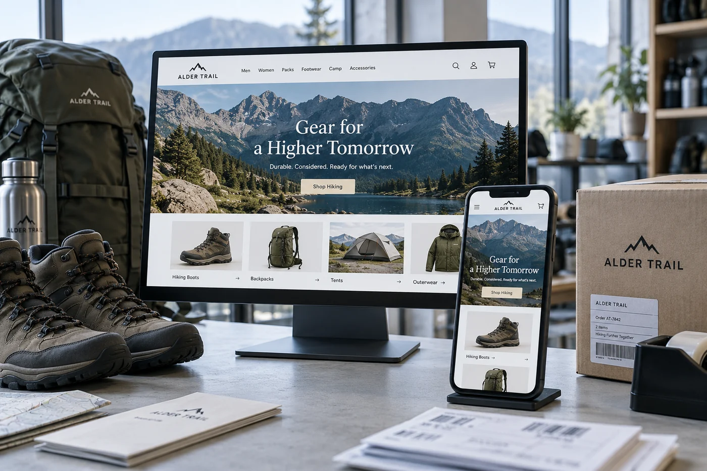 Alder Trail Outfitters — Concept project