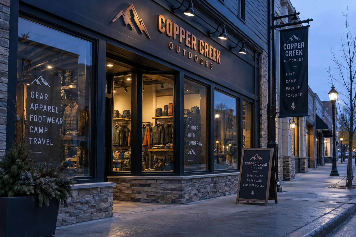 Copper Creek Storefront — Concept project