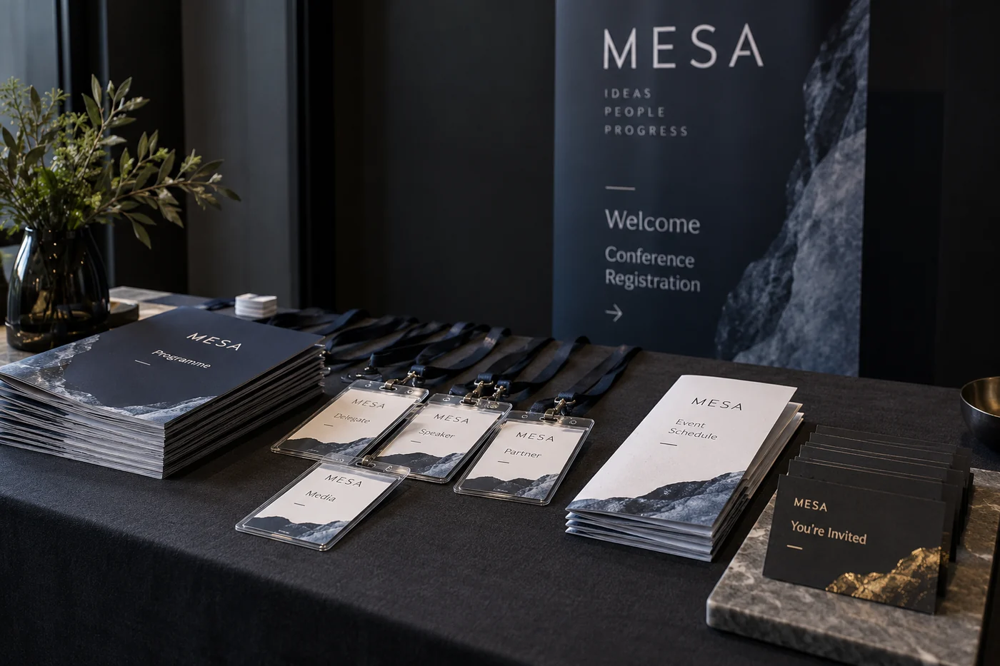 Mesa Event Welcome Kit — Concept project
