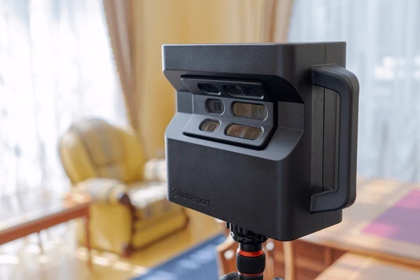 Matterport camera used for capturing virtual tours — Source Select.