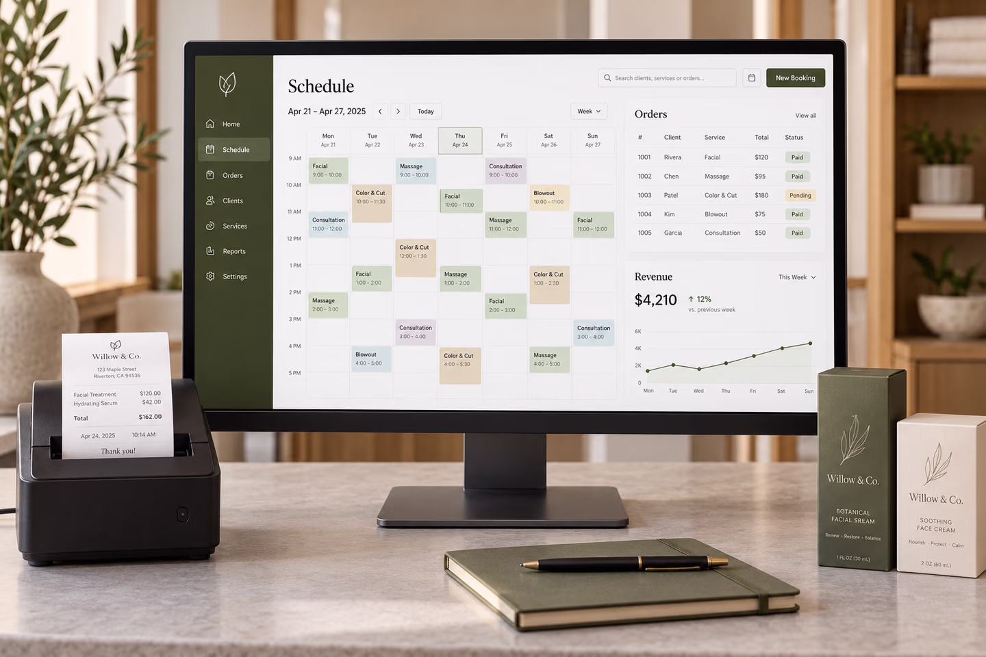 Business management system displayed on a computer — SourceSelect.ca.