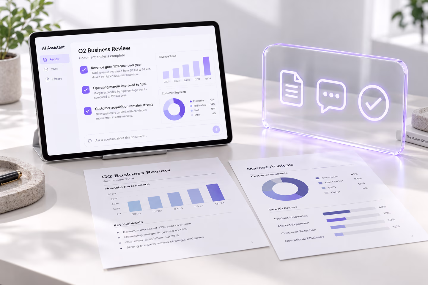 Document-assistant concept with a refined holographic interface — SourceSelect.ca.