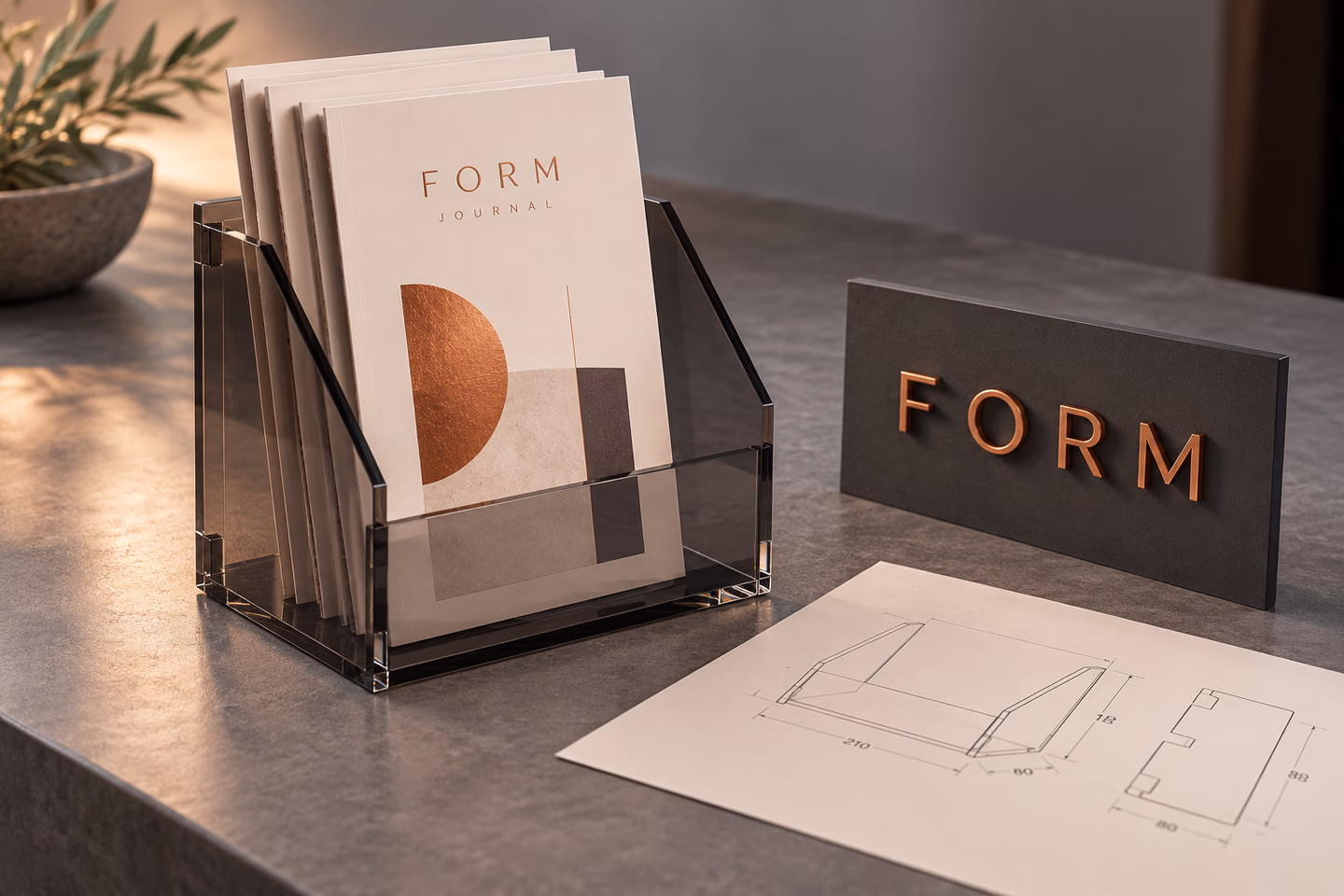 Custom-fabricated brochure display and dimensional letter forms — SourceSelect.ca.