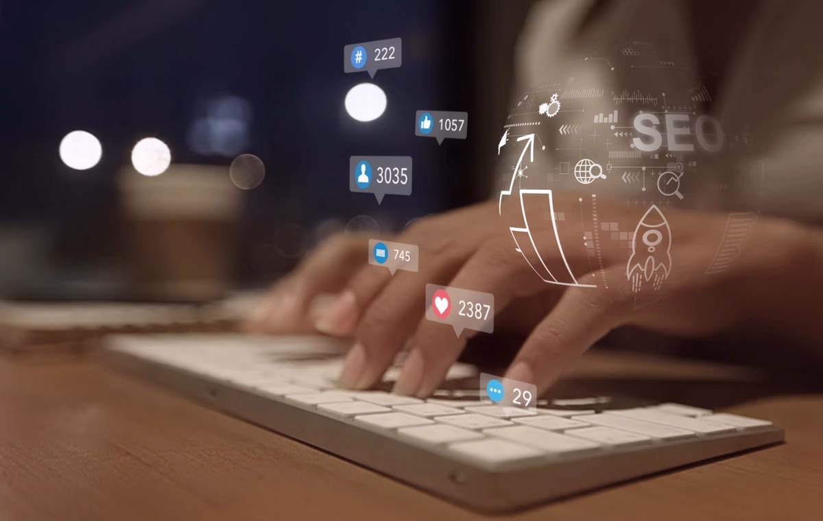 Digital marketing and SEO concepts over a keyboard — Source Select.